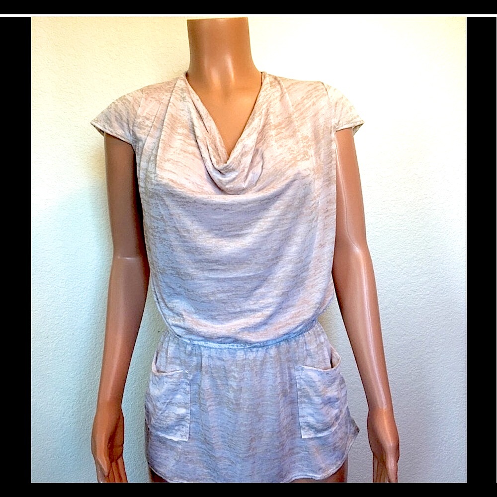 🔴2/$25 NEW Cowl Neck Burnout Shirt w Elastic Waist